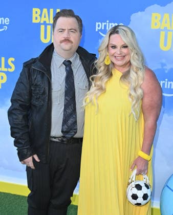 Amazon MGM Studios™s ˜Balls Up™ Premiere Paul Walter Hauser and Amy Boland Hauser arriving at Amazon MGM Studios™s Balls Up? premiere held at the Harmony Gold Theatre on April 14, 2026 in Los Angeles, CA. Los Angeles Harmony Gold Theatre California USA Copyright: xLeexWattx xAFF-USA.COMx