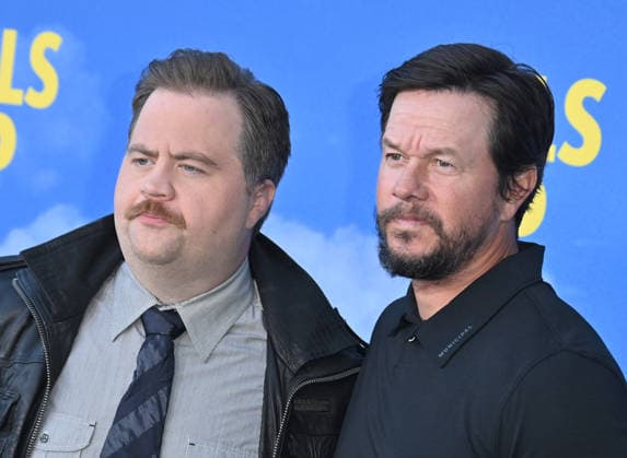 Amazon MGM Studios™s ˜Balls Up™ Premiere Paul Walter Hauser and Mark Wahlberg arriving at Amazon MGM Studios™s Balls Up? premiere held at the Harmony Gold Theatre on April 14, 2026 in Los Angeles, CA. Los Angeles Harmony Gold Theatre California USA Copyright: xLeexWattx xAFF-USA.COMx