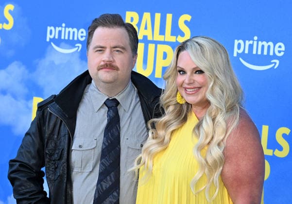 Amazon MGM Studios™s ˜Balls Up™ Premiere Paul Walter Hauser and Amy Boland Hauser arriving at Amazon MGM Studios™s Balls Up? premiere held at the Harmony Gold Theatre on April 14, 2026 in Los Angeles, CA. Los Angeles Harmony Gold Theatre California USA Copyright: xLeexWattx xAFF-USA.COMx
