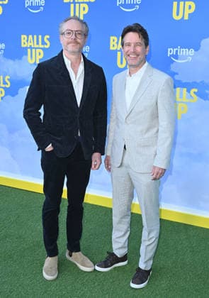 Amazon MGM Studios™s ˜Balls Up™ Premiere Paul Wernick and Rhett Reese arriving at Amazon MGM Studios™s Balls Up? premiere held at the Harmony Gold Theatre on April 14, 2026 in Los Angeles, CA. Los Angeles Harmony Gold Theatre California USA Copyright: xLeexWattx xAFF-USA.COMx