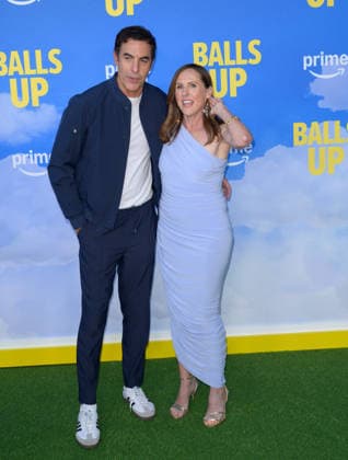 Balls Up Premiere - Los Angeles, USA LOS ANGELES, USA. April 14, 2026: Sacha Baron Cohen & Molly Shannon at the premiere for Balls Up at the Harmony Gold Theatre. Los Angeles CA USA  Copyright: xPaulxSmith Featureflashx