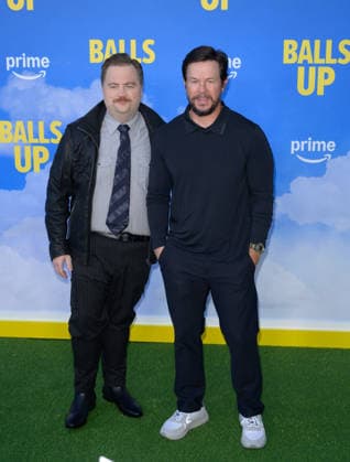 Balls Up Premiere - Los Angeles, USA LOS ANGELES, USA. April 14, 2026: Paul Walter Hauser & Mark Wahlberg at the premiere for Balls Up at the Harmony Gold Theatre. Los Angeles CA USA  Copyright: xPaulxSmith Featureflashx