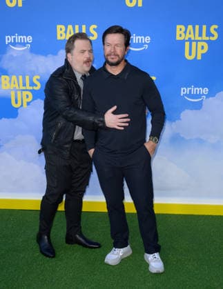 Balls Up Premiere - Los Angeles, USA LOS ANGELES, USA. April 14, 2026: Paul Walter Hauser & Mark Wahlberg at the premiere for Balls Up at the Harmony Gold Theatre. Los Angeles CA USA  Copyright: xPaulxSmith Featureflashx