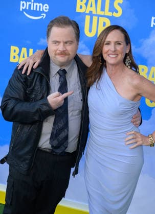 Balls Up Premiere - Los Angeles, USA LOS ANGELES, USA. April 14, 2026: Paul Walter Hauser & Molly Shannon at the premiere for Balls Up at the Harmony Gold Theatre. Los Angeles CA USA  Copyright: xPaulxSmith Featureflashx