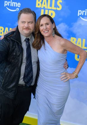 Balls Up Premiere - Los Angeles, USA LOS ANGELES, USA. April 14, 2026: Paul Walter Hauser & Molly Shannon at the premiere for Balls Up at the Harmony Gold Theatre. Los Angeles CA USA  Copyright: xPaulxSmith Featureflashx