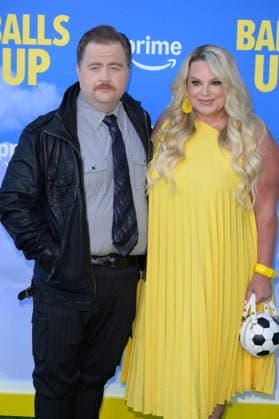 Balls Up Premiere - Los Angeles, USA LOS ANGELES, USA. April 14, 2026: Paul Walter Hauser & Amy Boland Hauser at the premiere for Balls Up at the Harmony Gold Theatre. Los Angeles CA USA  Copyright: xPaulxSmith Featureflashx