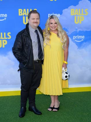 Balls Up Premiere - Los Angeles, USA LOS ANGELES, USA. April 14, 2026: Paul Walter Hauser & Amy Boland Hauser at the premiere for Balls Up at the Harmony Gold Theatre. Los Angeles CA USA  Copyright: xPaulxSmith Featureflashx