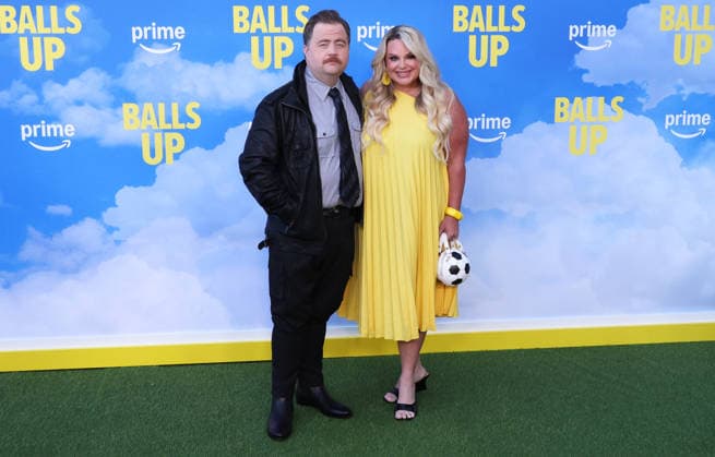 Premiere Of Amazon MGM Studios Balls Up 14 April 2026 . Los Angeles, California - Paul Walter Hauser, Amy Boland Hauser, At Premiere Of Amazon MGM Studios Balls Up held at Harmony Gold in Los Angeles., Credit:Sadou Faye Avalon United States, CA, Los Angeles, Harmony Gold  Copyright: xSadouxFayex xAvalonx 1091094012