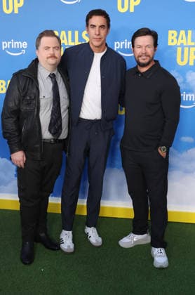 Premiere Of Amazon MGM Studios Balls Up 14 April 2026 . Los Angeles, California - Mark Wahlberg, Paul Walter Hauser, Sacha Baron Cohen , At Premiere Of Amazon MGM Studios Balls Up held at Harmony Gold in Los Angeles., Credit:Sadou Faye Avalon United States, CA, Los Angeles, Harmony Gold  Copyright: xSadouxFayex xAvalonx 1091093988