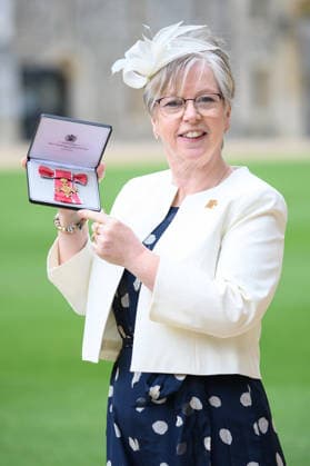 Investiture at Windsor Castle, Windsor, UK - Wed 15 April 2026 Tracy Foster - Chief Guide, Girlguiding is awarded an OBE for services to Girlguiding at Windsor Castle, Windsor, England, UK on Wednesday 15 April, 2026., Credit:Justin Ng Avalon UK, England, Windsor, Windsor Castle  Copyright: xJustinxNgx xAvalonx 1091227683