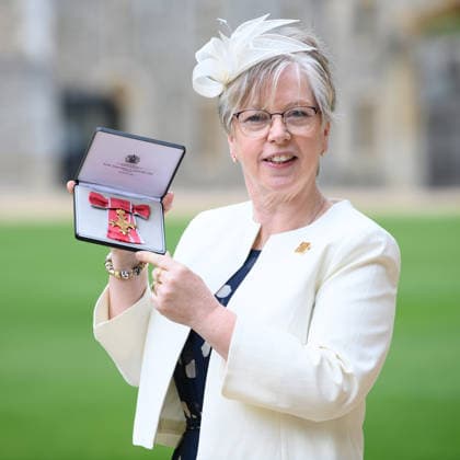 Investiture at Windsor Castle, Windsor, UK - Wed 15 April 2026 Tracy Foster - Chief Guide, Girlguiding is awarded an OBE for services to Girlguiding at Windsor Castle, Windsor, England, UK on Wednesday 15 April, 2026., Credit:Justin Ng Avalon UK, England, Windsor, Windsor Castle  Copyright: xJustinxNgx xAvalonx 1091227705