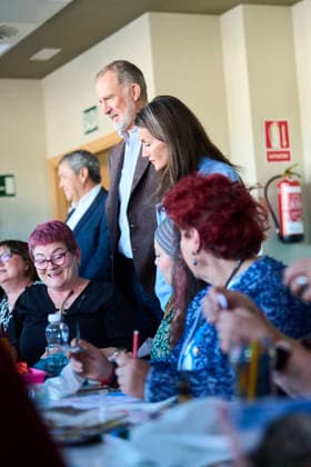 Spanish Royals visit to the Jose Maria de Llanos Foundation King Felipe VI of Spain, Queen Letizia of Spain visit to the Jose Maria de Llanos Foundation to mark the 25th anniversary of the Escuela de Hosteleria del Sur at Jose Maria de Llanos Foundation on April 15, 2026 in Madrid, Spain Photo by IMAGO MPG Madrid Jose Maria de Llanos Foundation Madrid Spain  Copyright: xMPGx