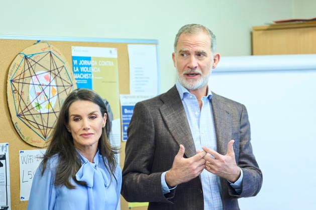 Spanish Royals visit to the Jose Maria de Llanos Foundation King Felipe VI of Spain, Queen Letizia of Spain visit to the Jose Maria de Llanos Foundation to mark the 25th anniversary of the Escuela de Hosteleria del Sur at Jose Maria de Llanos Foundation on April 15, 2026 in Madrid, Spain Photo by IMAGO MPG Madrid Jose Maria de Llanos Foundation Madrid Spain  Copyright: xMPGx