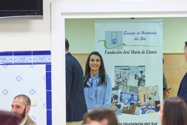 Spanish Royals visit to the Jose Maria de Llanos Foundation Queen Letizia of Spain visit to the Jose Maria de Llanos Foundation to mark the 25th anniversary of the Escuela de Hosteleria del Sur at Jose Maria de Llanos Foundation on April 15, 2026 in Madrid, Spain Photo by IMAGO MPG Madrid Jose Maria de Llanos Foundation Madrid Spain  Copyright: xMPGx