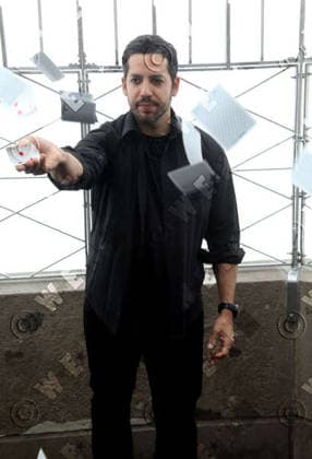 David Blaine And Erno Rubik Visit The Empire State Building Illusionist David Blaine and President and CEO of Liberty Science Center Paul Hoffman to Light The Empire State Building in honor of Liberty Science Center s May 9th Genius Gala , New York City, New York, United States PNP WENN.com 21330763.jpg