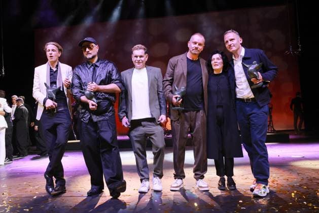 32.BZ Kulturpreis Preisträger Alexander Scheer, Kirill Serebrennikov, Peter Plate, Ulf Sommer, Herta Müller, Norbert Bisky BZ Kulturpreis, Haus der Berliner Festspiele, Berlin Datum: 15.04.2026 *** 32 BZ Kulturpreis prizewinners Alexander Scheer, Kirill Serebrennikov, Peter Plate, Ulf Sommer, Herta Müller, Norbert Bisky BZ Kulturpreis, Haus der Berliner Festspiele, Berlin Date 15 04 2026 Copyright: xEventpress Kratschx