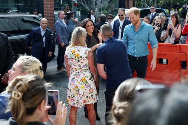 HARRY AND MEGHAN AUSTRALIA VISIT, Prince Harry and Meghan, the Duke and Duchess of Sussex arrive at Swinburne University for a visit at the ÔbatyrÕ, a mental health engagement programme service during a visit to Australia, Melbourne, Thursday, April 16, 2026. ( NO ARCHIVING MELBOURNE VICTORIA AUSTRALIA  Copyright: xCONxCHRONISx 20260416183251274705