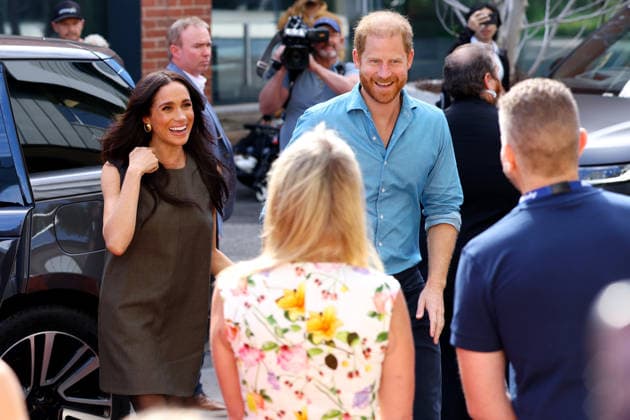 HARRY AND MEGHAN AUSTRALIA VISIT, Prince Harry and Meghan, the Duke and Duchess of Sussex arrive at Swinburne University for a visit at the ÔbatyrÕ, a mental health engagement programme service during a visit to Australia, Melbourne, Thursday, April 16, 2026. ( NO ARCHIVING MELBOURNE VICTORIA AUSTRALIA  Copyright: xCONxCHRONISx 20260416183612318625