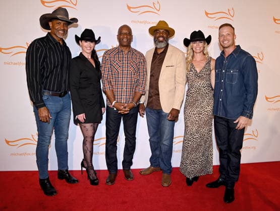 ˜A Country Thing Happened On The Way to Cure Parkinson™s™ Benefitting The Michael J. Fox Foundation Brad Hopkins, Kristen Hopkins, Joey Kent, Kevin Dyson, Carly Mariani and Marc Mariani arriving at The Michael J. Fox Foundation™s A Country Thing Happened On The Way to Cure Parkinson™s held at The Fisher Center for the Performing Arts on April 15, 2026 in Nashville, TN. Nashville The Fisher Center for the Perfor Tennessee USA Copyright: xTammiexArroyo AFF-USA.comx