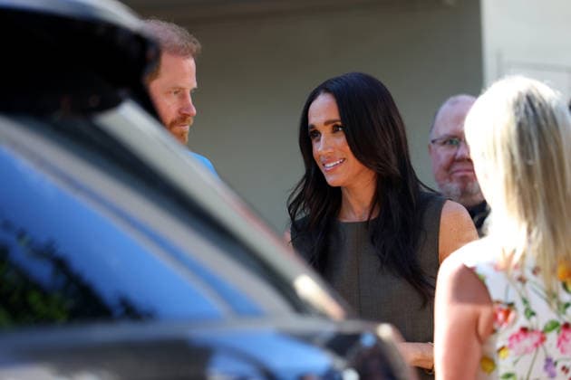 HARRY AND MEGHAN AUSTRALIA VISIT, Prince Harry and Meghan, the Duke and Duchess of Sussex are seen leaving at Swinburne University after a visit at the ÔbatyrÕ, a mental health engagement programme service during a visit to Australia, Melbourne, Thursday, April 16, 2026. ( NO ARCHIVING MELBOURNE VICTORIA AUSTRALIA  Copyright: xCONxCHRONISx 20260416148062282624