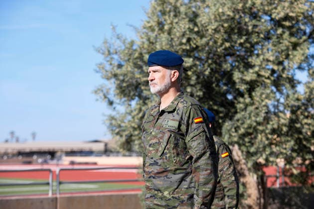 The King, Felipe VI, supervises in Viator Almería the project of the Experimental Brigade 2035 King Felipe VI visits the military base Álvarez de Sotomayor in Viator Almería to know the progress of the project of the Experimental Brigade 2035 On April 16, 2026 in Viator, Almería Andalucía, Spain This visit is part of the Tactical Experimentation Campaign number 3 organized by the Future Force Center of the Spanish Army, based on battlefield robotization and new combat strategies A project that constitutes the main framework for the practical implementation of experimentation activities linked to the transformation process of the Army 16 APRIL 2026 Marian Leó Almeria Andalucia, Spain Almeria Andalucia, Spain Spain Spain  Copyright: xMarianxLeonx 7445070