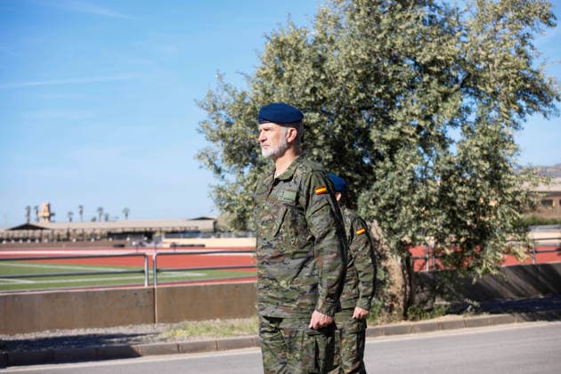 The King, Felipe VI, supervises in Viator Almería the project of the Experimental Brigade 2035 King Felipe VI visits the military base Álvarez de Sotomayor in Viator Almería to know the progress of the project of the Experimental Brigade 2035 On April 16, 2026 in Viator, Almería Andalucía, Spain This visit is part of the Tactical Experimentation Campaign number 3 organized by the Future Force Center of the Spanish Army, based on battlefield robotization and new combat strategies A project that constitutes the main framework for the practical implementation of experimentation activities linked to the transformation process of the Army 16 APRIL 2026 Marian Leó Almeria Andalucia, Spain Almeria Andalucia, Spain Spain Spain  Copyright: xMarianxLeonx 7445071