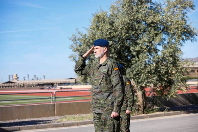 The King, Felipe VI, supervises in Viator Almería the project of the Experimental Brigade 2035 King Felipe VI visits the military base Álvarez de Sotomayor in Viator Almería to know the progress of the project of the Experimental Brigade 2035 On April 16, 2026 in Viator, Almería Andalucía, Spain This visit is part of the Tactical Experimentation Campaign number 3 organized by the Future Force Center of the Spanish Army, based on battlefield robotization and new combat strategies A project that constitutes the main framework for the practical implementation of experimentation activities linked to the transformation process of the Army 16 APRIL 2026 Marian Leó Almeria Andalucia, Spain Almeria Andalucia, Spain Spain Spain  Copyright: xMarianxLeonx 7445072