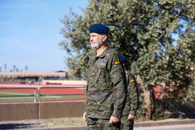 The King, Felipe VI, supervises in Viator Almería the project of the Experimental Brigade 2035 King Felipe VI visits the military base Álvarez de Sotomayor in Viator Almería to know the progress of the project of the Experimental Brigade 2035 On April 16, 2026 in Viator, Almería Andalucía, Spain This visit is part of the Tactical Experimentation Campaign number 3 organized by the Future Force Center of the Spanish Army, based on battlefield robotization and new combat strategies A project that constitutes the main framework for the practical implementation of experimentation activities linked to the transformation process of the Army 16 APRIL 2026 Marian Leó Almeria Andalucia, Spain Almeria Andalucia, Spain Spain Spain  Copyright: xMarianxLeonx 7445073