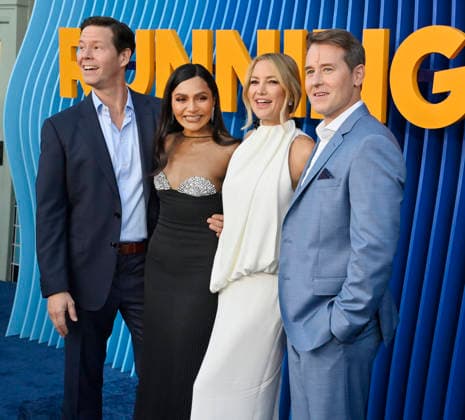 Ike Barinholtz, Mindy Kaling, Kate Hudson and David Stassen attend the premiere of Netflix s Season 2 TV series sport comedy Running Point at the Egyptian Theatre in the Hollywood section of Los Angeles on Wednesday, April 15, 2026..Storyline: Isla Gordon, overlooked her whole life, is appointed President of the LA Waves basketball team, a family business, when her brother enters rehab. She aims to prove she is the right choice despite skepticism.  LAP2026041516 JIMxRUYMEN