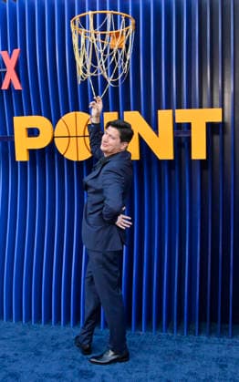Cast member Ken Marino attends the premiere of Netflix s Season 2 TV series sport comedy Running Point at the Egyptian Theatre in the Hollywood section of Los Angeles on Wednesday, April 15, 2026. Storyline: Isla Gordon, overlooked her whole life, is appointed President of the LA Waves basketball team, a family business, when her brother enters rehab. She aims to prove she is the right choice despite skepticism.  LAP2026041556 JIMxRUYMEN