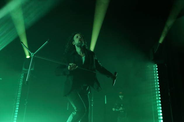 Christian Schottstädt from the band Forced To Mode at a concert in the Columbiahalle in Berlin, April 16, 2026 Forced To Mode concert Berlin