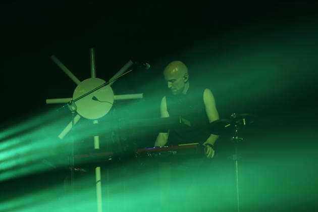 Thomas Schernikau from the band Forced To Mode at a concert in the Columbiahalle in Berlin, April 16, 2026 Forced To Mode concert Berlin