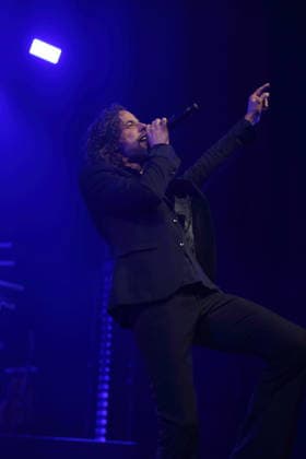Christian Schottstädt from the band Forced To Mode at a concert in the Columbiahalle in Berlin, April 16, 2026 Forced To Mode concert Berlin