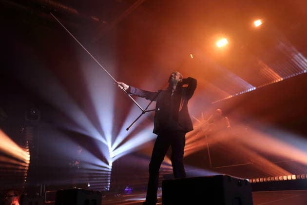 Christian Schottstädt from the band Forced To Mode at a concert in the Columbiahalle in Berlin, April 16, 2026 Forced To Mode concert Berlin