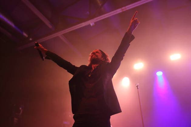 Christian Schottstädt from the band Forced To Mode at a concert in the Columbiahalle in Berlin, April 16, 2026 Forced To Mode concert Berlin