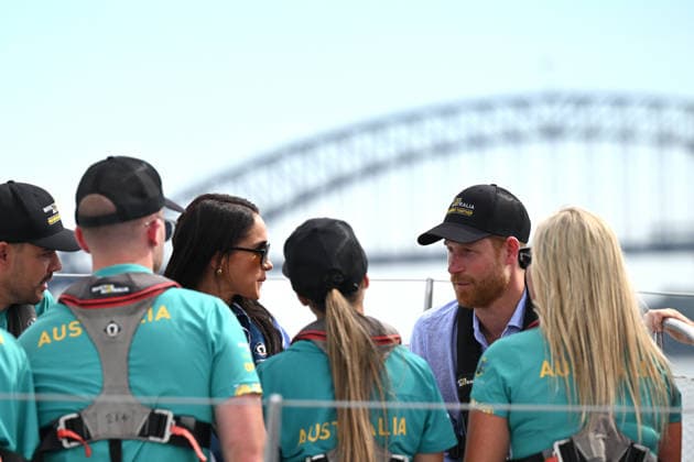 HARRY AND MEGHAN AUSTRALIA VISIT, Prince Harry and Meghan, the Duke and Duchess of Sussex on a tour of Sydney Harbour with Invictus Australia during a visit to Australia, Sydney, Friday, April 17, 2026. ( NO ARCHIVING SYDNEY NEW SOUTH WALES AUSTRALIA  Copyright: xDEANxLEWINSx 20260417134251718799