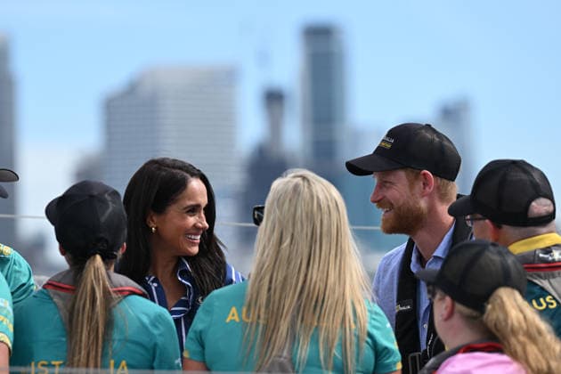 HARRY AND MEGHAN AUSTRALIA VISIT, Prince Harry and Meghan, the Duke and Duchess of Sussex on a tour of Sydney Harbour with Invictus Australia during a visit to Australia, Sydney, Friday, April 17, 2026. ( NO ARCHIVING SYDNEY NEW SOUTH WALES AUSTRALIA  Copyright: xDEANxLEWINSx 20260417114978518189