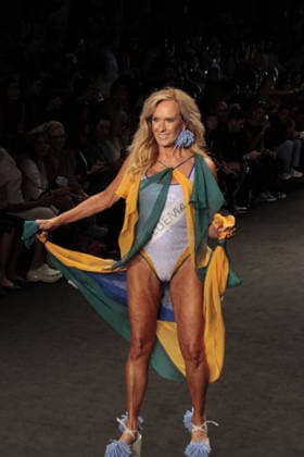 RIO DE JANEIRO, RJ - 16.04.2026: RIO FASHION WEEK 2026 - ElÃ Pinheiro walked the runway for Blue Man on the second day of Rio Fashion Week, at Pier Maua, Rio de Janeiro. x2926734x  CarlosxEliasxJunior
