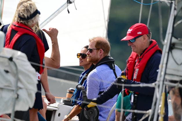 HARRY AND MEGHAN AUSTRALIA VISIT, Prince Harry and Meghan, the Duke and Duchess of Sussex on a tour of Sydney Harbour with Invictus Australia during a visit to Australia, Sydney, Friday, April 17, 2026. ( NO ARCHIVING SYDNEY NEW SOUTH WALES AUSTRALIA  Copyright: xDEANxLEWINSx 20260417155520305247