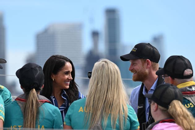 HARRY AND MEGHAN AUSTRALIA VISIT, Prince Harry and Meghan, the Duke and Duchess of Sussex on a tour of Sydney Harbour with Invictus Australia during a visit to Australia, Sydney, Friday, April 17, 2026. ( NO ARCHIVING SYDNEY NEW SOUTH WALES AUSTRALIA  Copyright: xDEANxLEWINSx 20260417194592062723