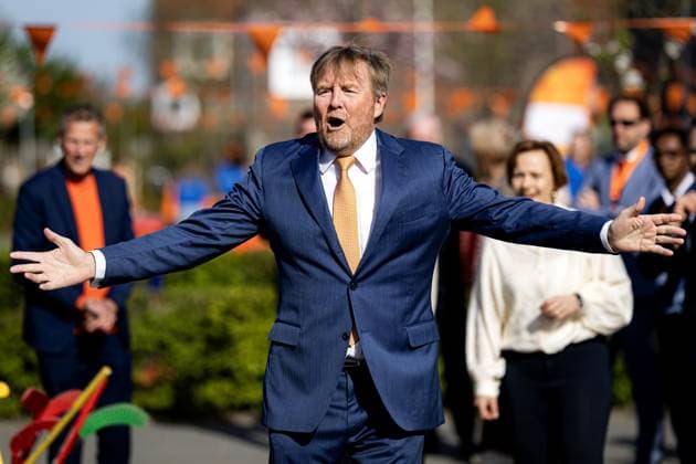 ZEEWOLDE - King Willem-Alexander during the national opening of the King s Games. The King visited public primary school Panta Rhei and ICB Kaleidoscoop, where he attended various sports and games activities after the King s Breakfast. RAMON VAN FLYMEN ANP netherlands out - belgium out  Copyright: xx x556005497x originalFilename: 556005497.jpg