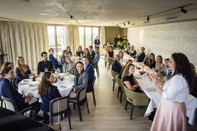 Amsterdam, The Netherlands, 2026-04-17 11:59:18 Amsterdam, 17-04-2026. Amsterdam-Zuidas - Princess of Orange - Princess Amalia is visiting Amsterdam at the invitation of Mayor Halsema. The visit follows an earlier meeting with Amsterdammers at the Mayor s official residence. During the two-day visit, the Princess will become better acquainted with various sectors and be briefed on current topics such as science, sports, culture, housing, and social cohesion. Pictured: Princess Amalia during lunch at restaurant TwentySix in the Zuidas. PHOTO: NLBeeld Robert Meerding Credit: NL Beeld Robert Meerding Inc  Copyright: xx x