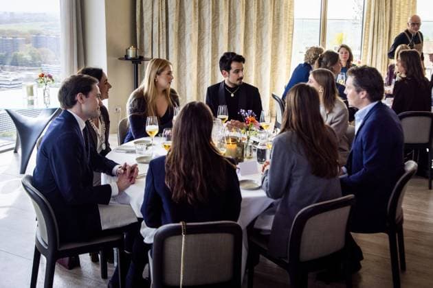 Amsterdam, The Netherlands, 2026-04-17 11:58:27 Amsterdam, 17-04-2026. Amsterdam-Zuidas - Princess of Orange - Princess Amalia is visiting Amsterdam at the invitation of Mayor Halsema. The visit follows an earlier meeting with Amsterdammers at the Mayor s official residence. During the two-day visit, the Princess will become better acquainted with various sectors and be briefed on current topics such as science, sports, culture, housing, and social cohesion. Pictured: Princess Amalia during lunch at restaurant TwentySix in the Zuidas. PHOTO: NLBeeld Robert Meerding Credit: NL Beeld Robert Meerding Inc  Copyright: xx x