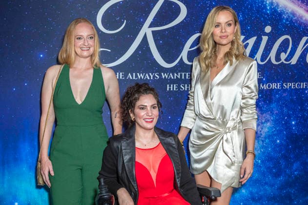 Sarah Waisman, Crystal Rivers and Helena Mattsson at the premiere of the film Reunion at Madame Tussauds Hollywood Wax Museum Los Angeles, 16 04 2026 Foto:xR.xWagnerx xFuturexImagex reunion_6453
