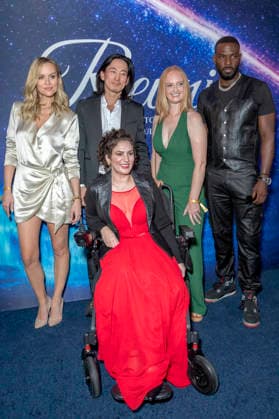 Helena Mattsson, Crystal Rivers, Jake Choi, Sarah Waisman and Frantz Latten at the premiere of the film Reunion at Madame Tussauds Hollywood Wax Museum Los Angeles, 16 04 2026 Foto:xR.xWagnerx xFuturexImagex reunion_6461