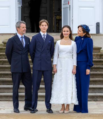 18-04-2026 Denmark King Frederik and Queen Mary attend the confirmation of Prince Vincent and Princess Josephine in Fredensborg Castle church in Denmark. Â  Copyright: xPPEx