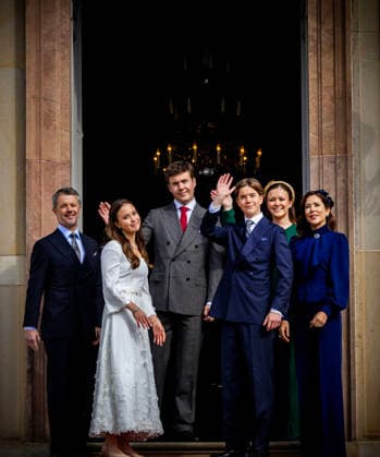 18-04-2026 Denmark King Frederik and Queen Mary and Prince Christian and Princess Isabella attend the confirmation of Prince Vincent and Princess Josephine in Fredensborg Castle church in Denmark. Â  Copyright: xPPEx