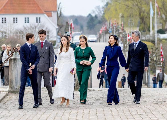 18-04-2026 Denmark King Frederik and Queen Mary and Prince Christian and Princess Isabella attend the confirmation of Prince Vincent and Princess Josephine in Fredensborg Castle church in Denmark. Â  Copyright: xPPEx