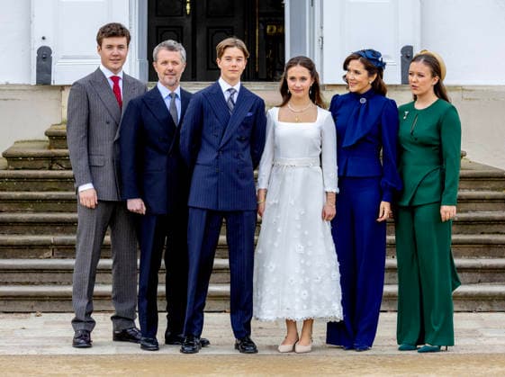 18-04-2026 Denmark King Frederik and Queen Mary and Prince Christian and Princess Isabella attend the confirmation of Prince Vincent and Princess Josephine in Fredensborg Castle church in Denmark. Â  Copyright: xPPEx