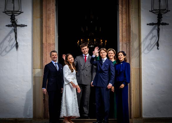 18-04-2026 Denmark King Frederik and Queen Mary and Prince Christian and Princess Isabella attend the confirmation of Prince Vincent and Princess Josephine in Fredensborg Castle church in Denmark. Â  Copyright: xPPEx